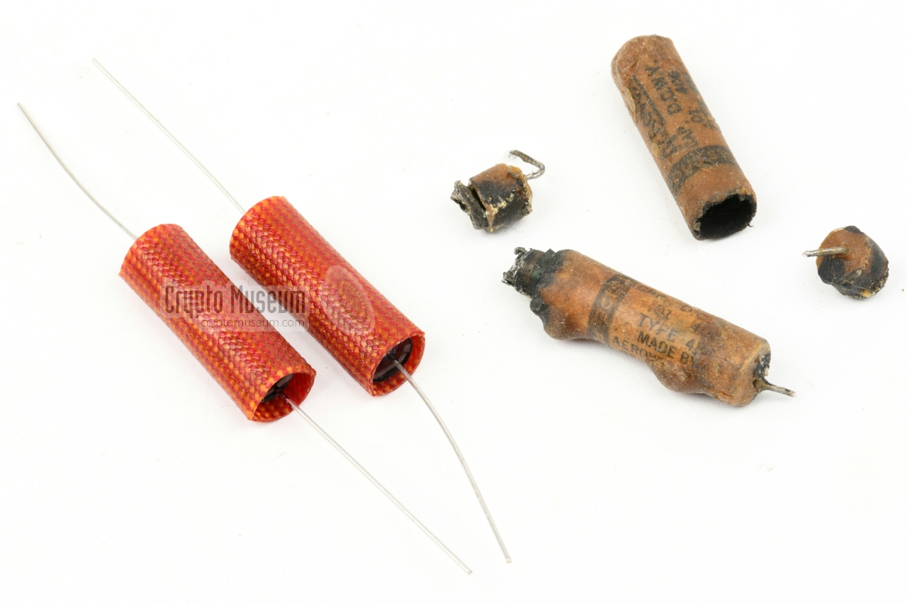 Exploded mains filter capacitors and replacements