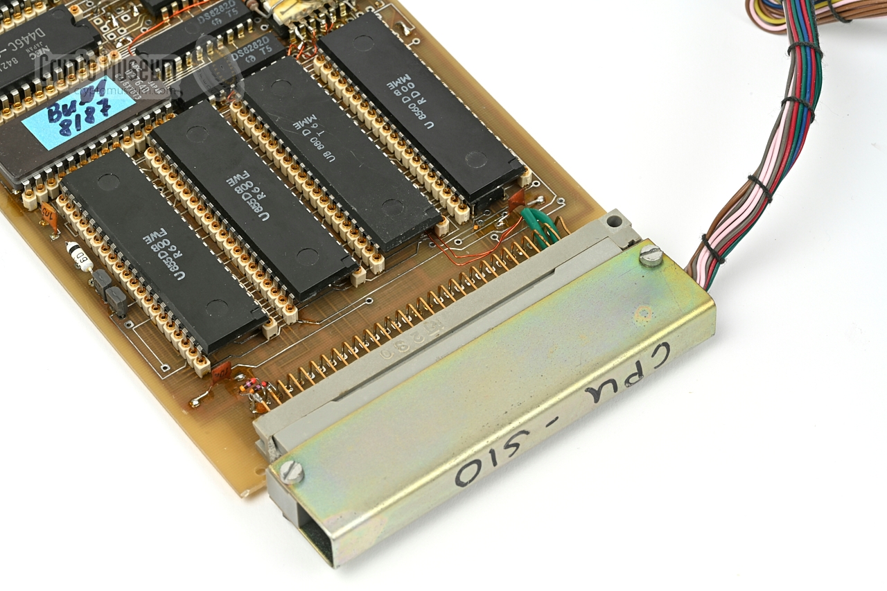 Female EFS58 AB socket at the rear end of the CPU card