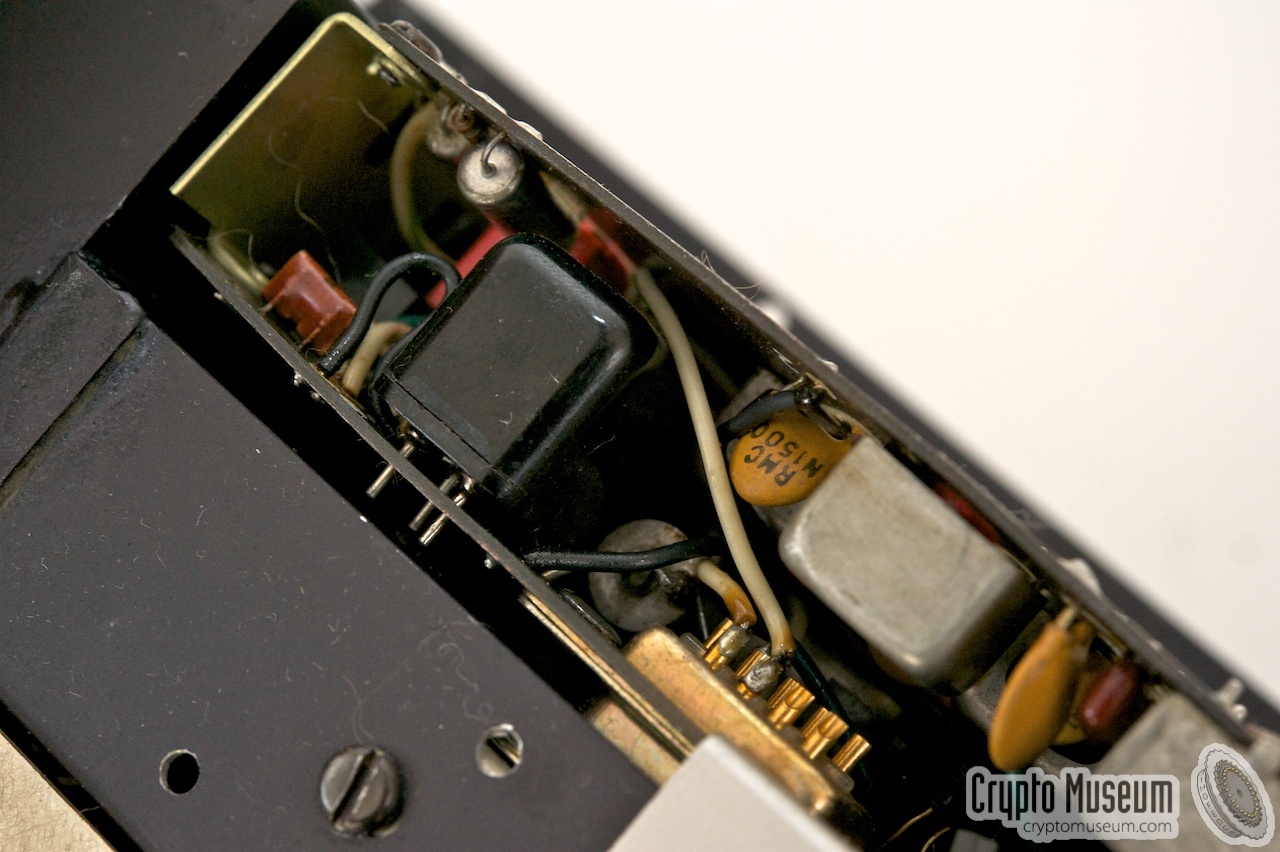 Close-up of the receiver showing the mechanical filter